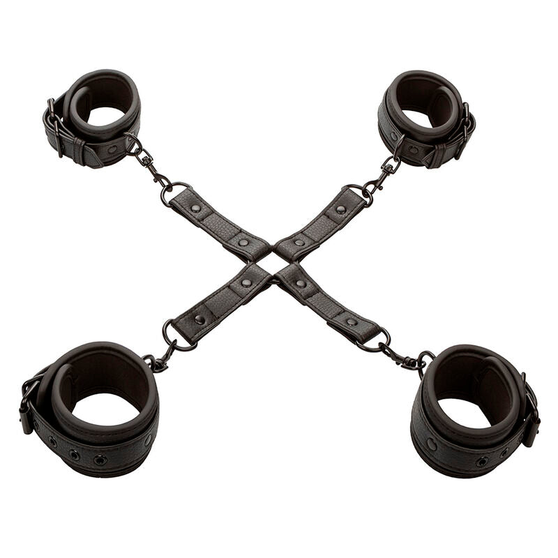 CALEXOTICS - CONECTOR NOCTURNO HOG TIE CUERO AJUSTÁVEL PRETO