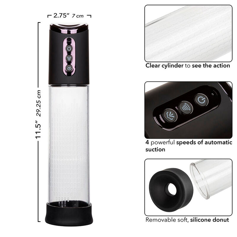 CALEXOTICS - PICO BOMBA DE SUCÇÃO 4 VELOCIDADES PRETA