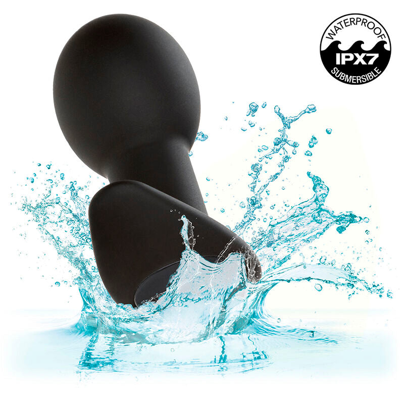CALEXOTICS - ROCK BOTTOM PLUG ANAL 10 VIBRAÇÕES SILICONA PRETO