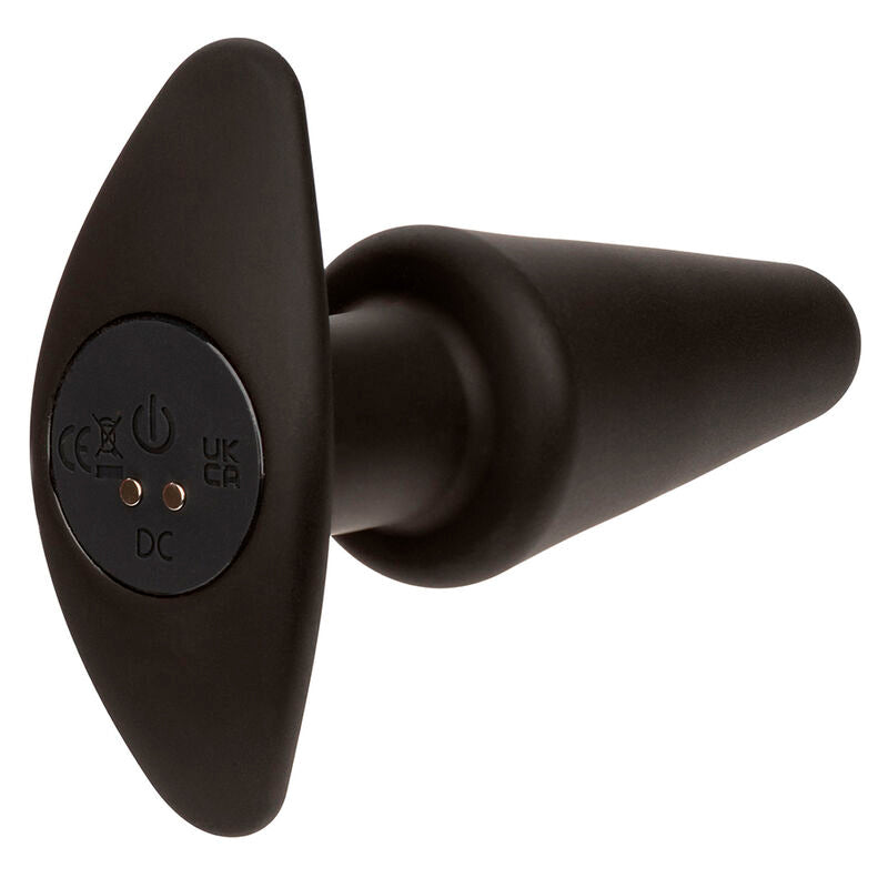 CALEXOTICS - ROCK BOTTOM PLUG ANAL CÔNICO 10 VIBRAÇÕES SILICONA PRETO