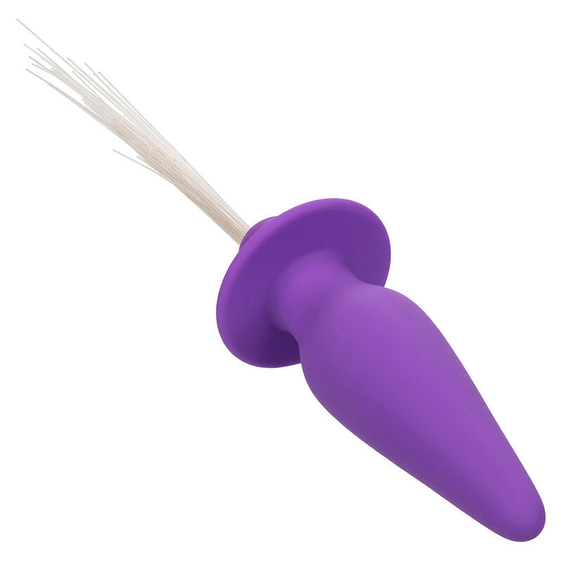 CALEXOTICS - PLUG ANAL ILUMINADO AURORAS DEL SUR 10 VIBRAÇÕES SILICONA ROXO