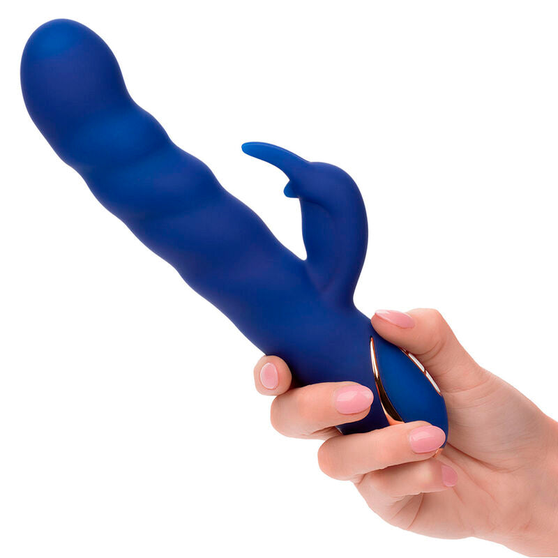 CALEXOTICS - JACK VIBRADOR RABBIT COM MOVIMENTO DE ONDAS AZUL