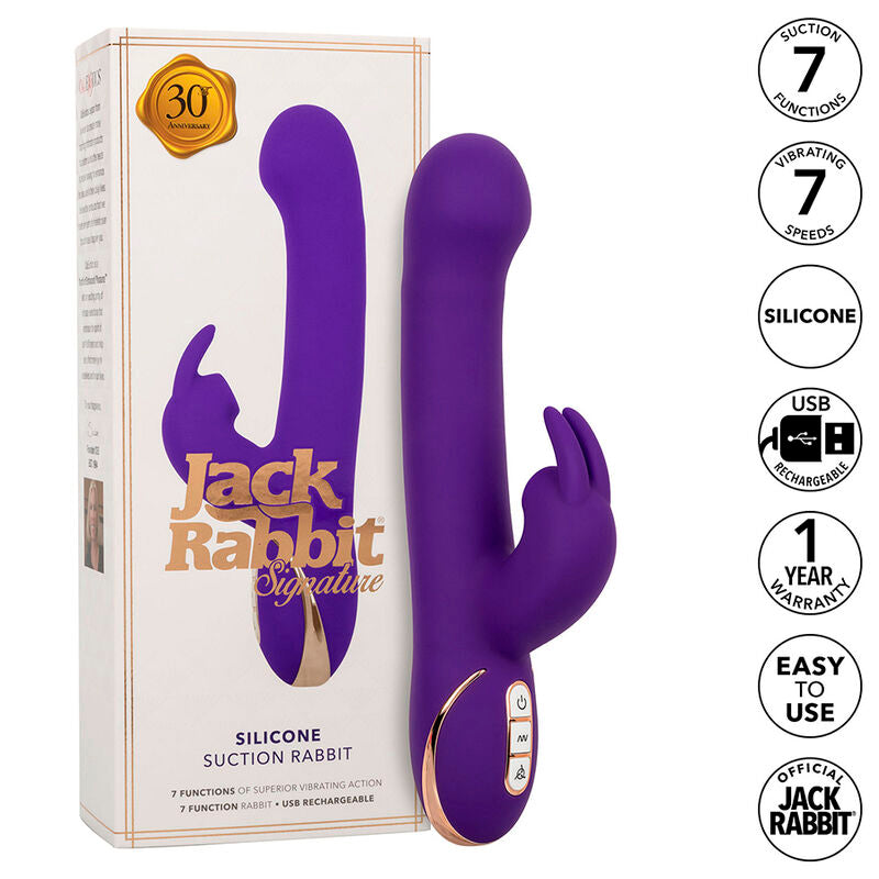 Calexotics - Jack Rabbit Vibrador Y Estimulador 7 Vibraciones Y Modo De Succión Azul