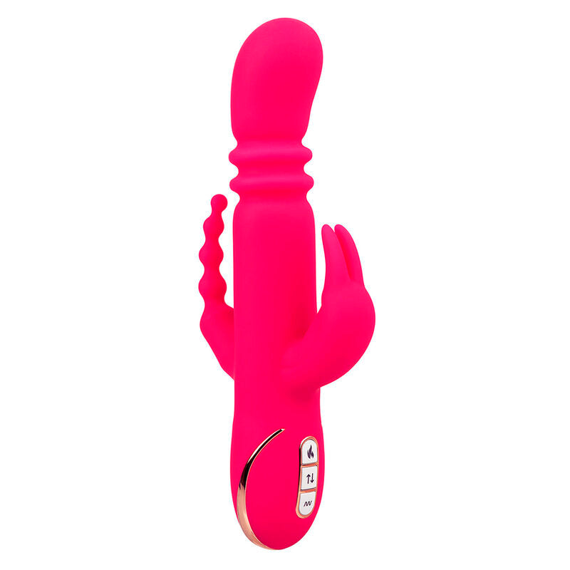 CALEXOTICS - JACK FANTASY VIBRADOR TRIPLO RABBIT AQUECIDO ROSA