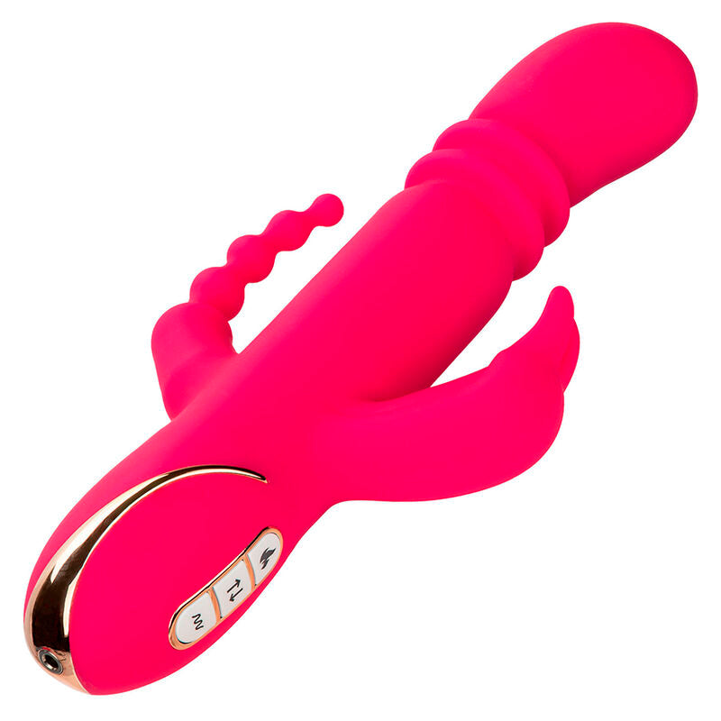 CALEXOTICS - JACK FANTASY VIBRADOR TRIPLO RABBIT AQUECIDO ROSA