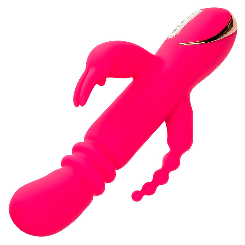 CALEXOTICS - JACK FANTASY VIBRADOR TRIPLO RABBIT AQUECIDO ROSA