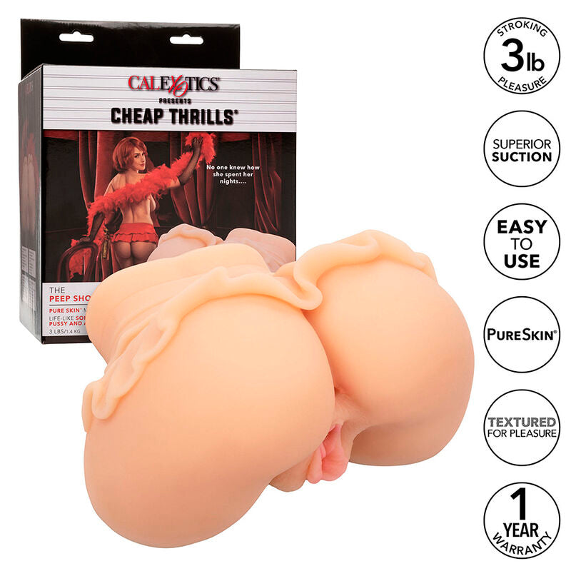 CALEXOTICS - THE PEEP SHOW GIRL MASTURBADOR DUPLO REALISTA NATURAL