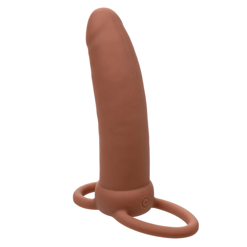 CALEXOTICS - MAXX GRUESO DUAL PENETRADOR 10 VIBRAÇÕES MARROM