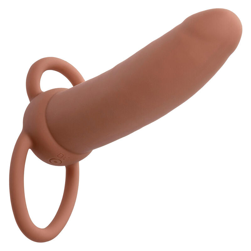 CALEXOTICS - MAXX GRUESO DUAL PENETRADOR 10 VIBRAÇÕES MARROM