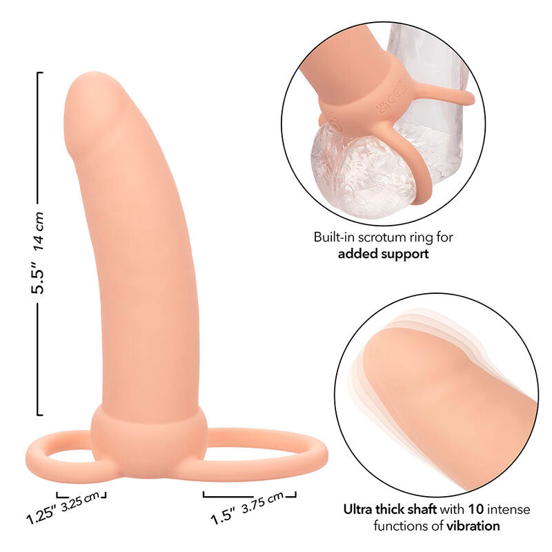 Calexotics - Maxx Thick Dual Penetrator 10 Vibraciones Carne