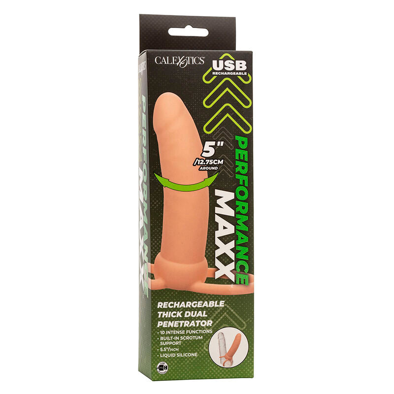 Calexotics - Maxx Thick Dual Penetrator 10 Vibraciones Carne