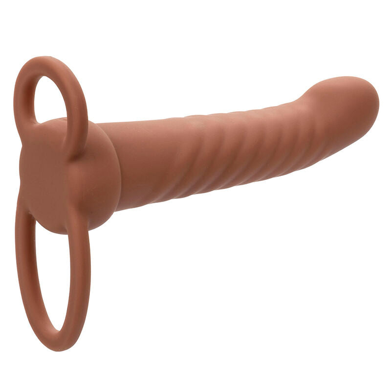 Calexotics - Maxx Ribbed Dual Penetrator 10 Vibraciones Marrom