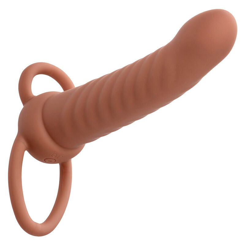 Calexotics - Maxx Ribbed Dual Penetrator 10 Vibraciones Marrom