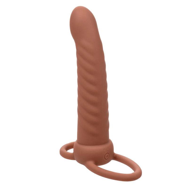 Calexotics - Maxx Ribbed Dual Penetrator 10 Vibraciones Marrom