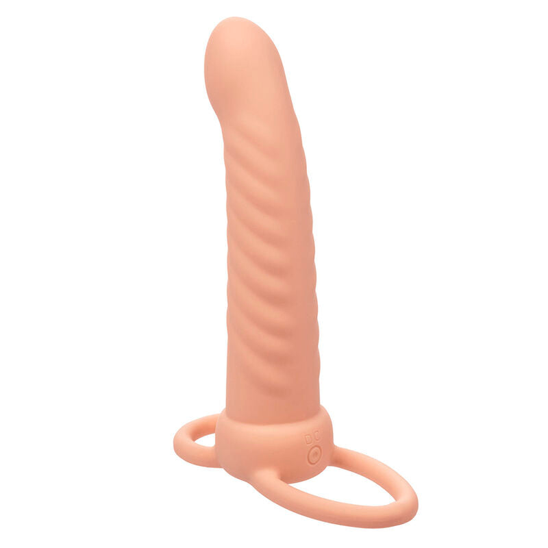 Calexotics - Maxx Ribbed Dual Penetrator 10 Vibraciones Carne