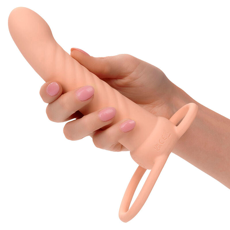 Calexotics - Maxx Ribbed Dual Penetrator 10 Vibraciones Carne