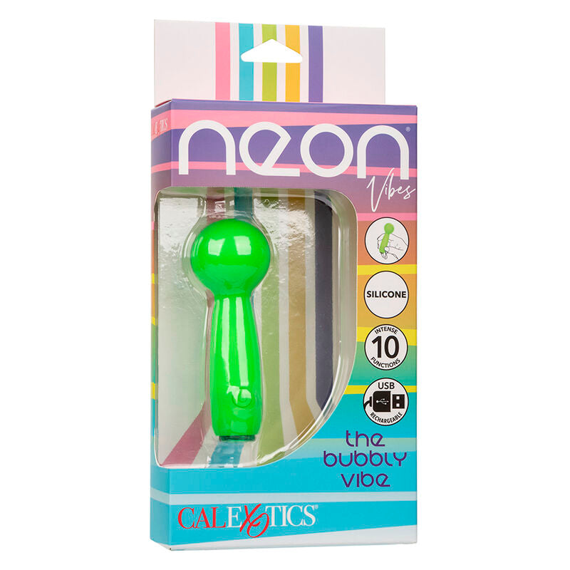 Calexotics - Neon Vibes Bubbly Vibe Mini Masajeador 10 Vibraciones Verde