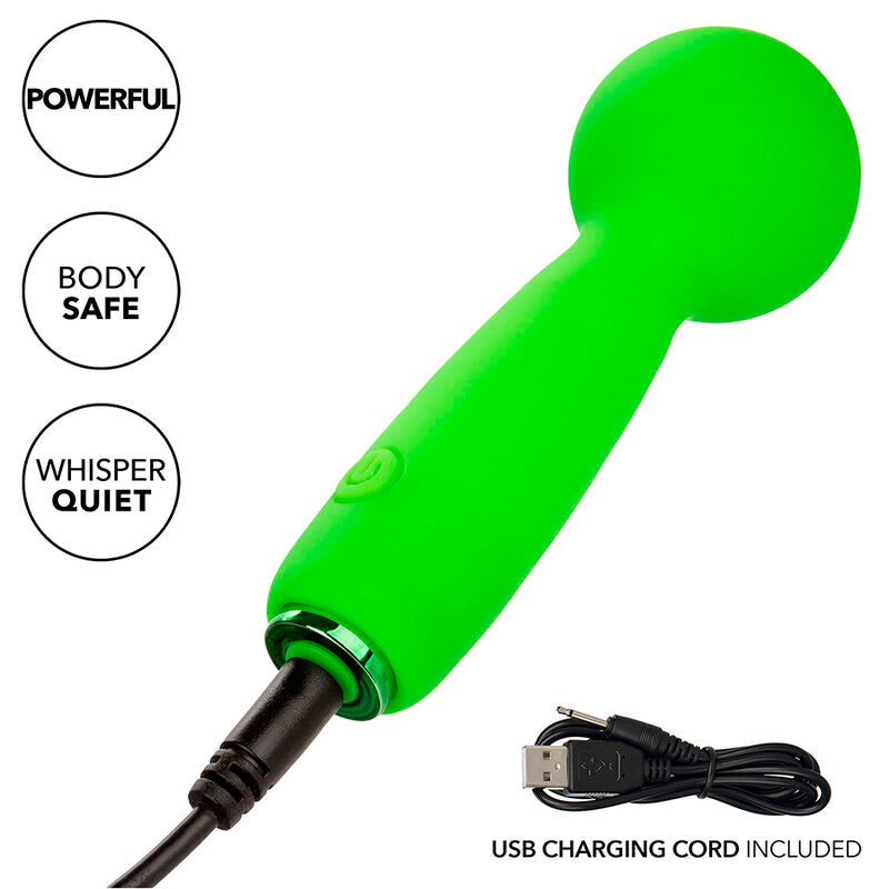 Calexotics - Neon Vibes Bubbly Vibe Mini Masajeador 10 Vibraciones Verde