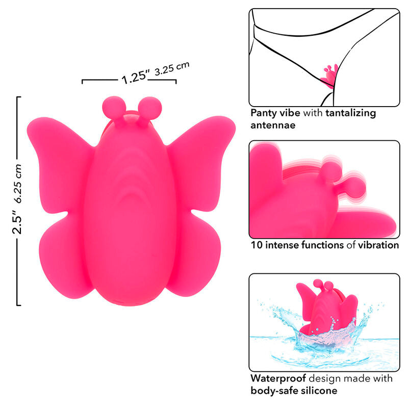 CALEXOTICS - NEON VIBES THE FLUTTER VIBE ESTIMULADOR 10 VIBRAÇÕES ROSA