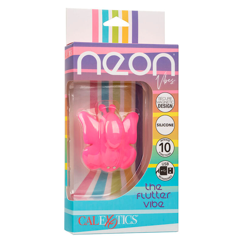 CALEXOTICS - NEON VIBES THE FLUTTER VIBE ESTIMULADOR 10 VIBRAÇÕES ROSA