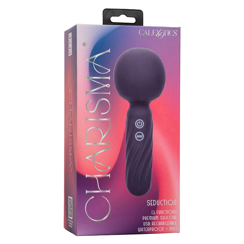 CALEXOTICS - MASAJEADOR SEDUCCIÓN CARISMA 12 FUNÇÕES 17,75 CM X 6,25 CM ROXO