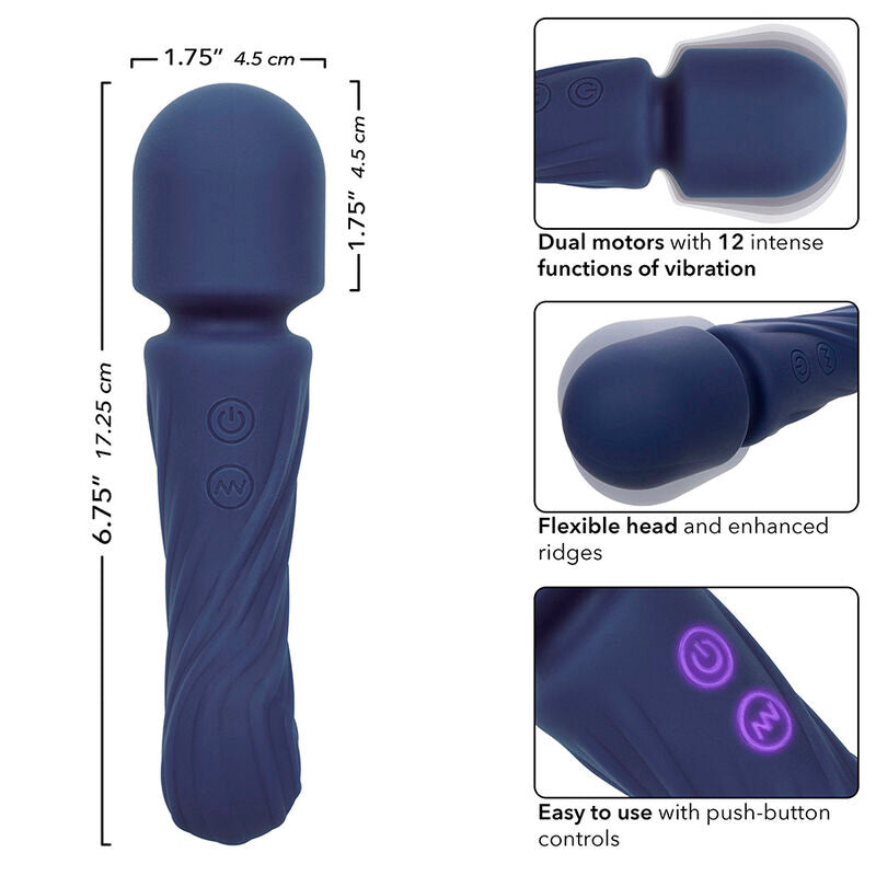 Calexotics - Charisma Allure Masajeador Dual Motores 12 Funciones 17,25 Cm X 4,5 Cm Roxo