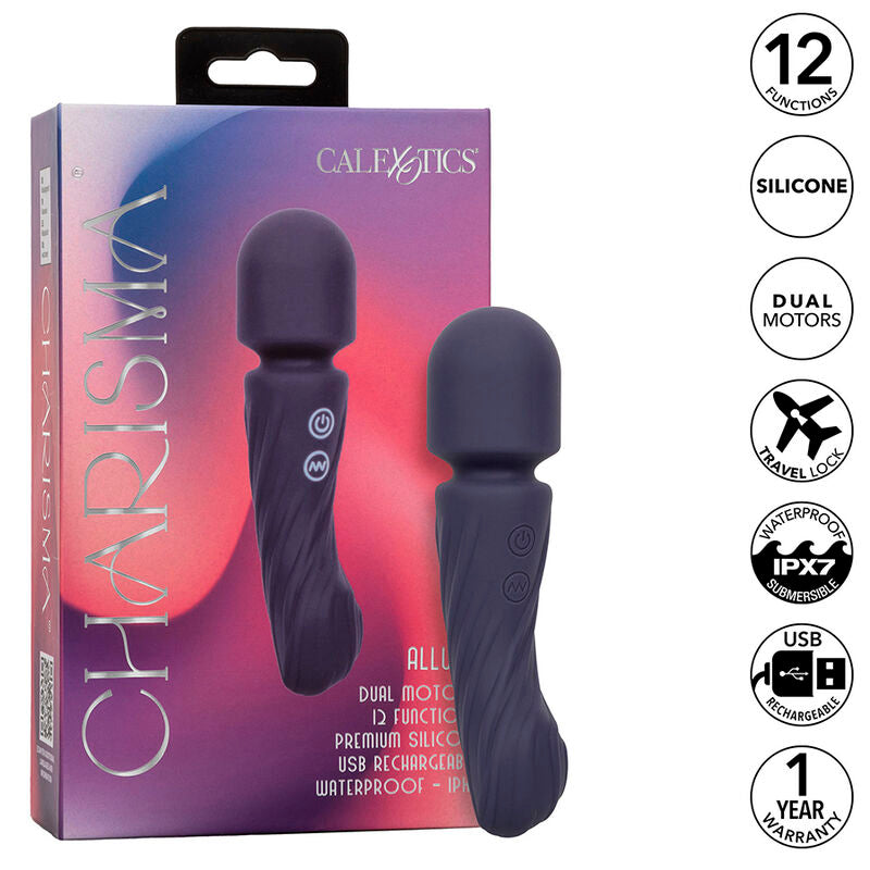 Calexotics - Charisma Allure Masajeador Dual Motores 12 Funciones 17,25 Cm X 4,5 Cm Roxo