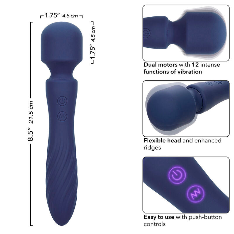 Calexotics - Charisma Mystique Masajeador Motores Duplos 12 Funciones 20,5 Cm X 4,5 Cm Roxo