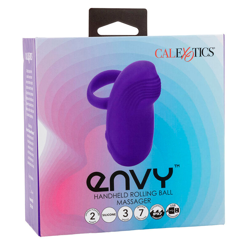 CALEXOTICS - ENVY MASAJEADOR DE BOLA RODANTE DE MANO 7 VIBRAÇÕES ROXO
