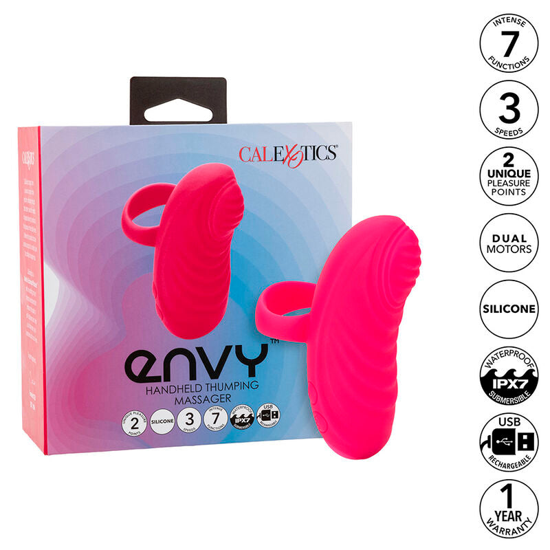 CALEXOTICS - ENVY MASAJEADOR DE BOLA RODANTE DE MANO 7 VIBRAÇÕES ROSA