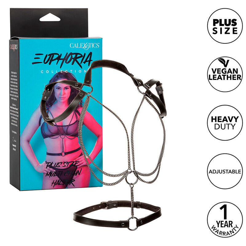 CALEXOTICS - ARNÉS DE CABEZAL MULTICAIN EUPHORIA PREMIUM TAMAÑO PLUS