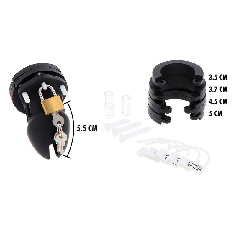 Deseo Oculto - Extreme Casteidade Gaiola de Silicone Tamanho S Preto