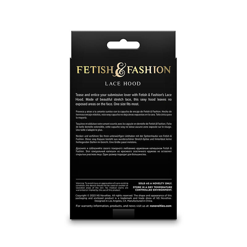 NOVEDADES NS - FETISH &amp; FASHION CAPUZ DE RENDA PRETO