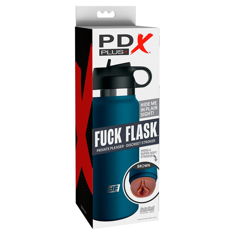 PDX PLUS - FRASCO DE FUCK FLASK VAGINAL DISCRETO CARICIA MARRÓN MODELO 1