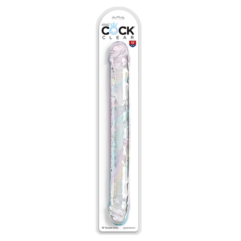 KING COCK - DILDO DOBLE PROBLEMA DUPLO 46 CM TRANSPARENTE
