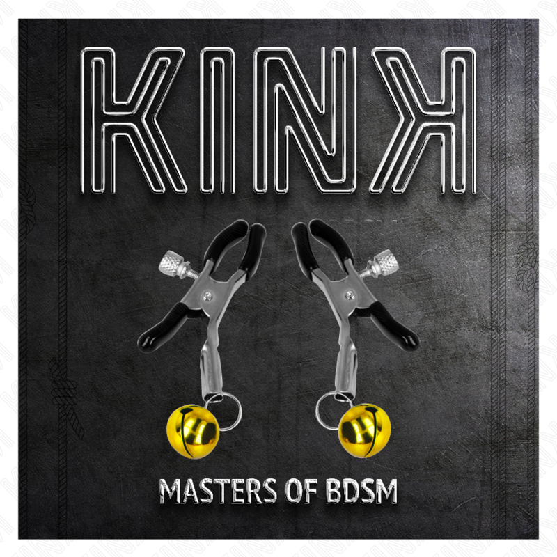 KINK - PINÇAS PARA MAMILOS COM GUARDA-SINO DOURADO 6 CM