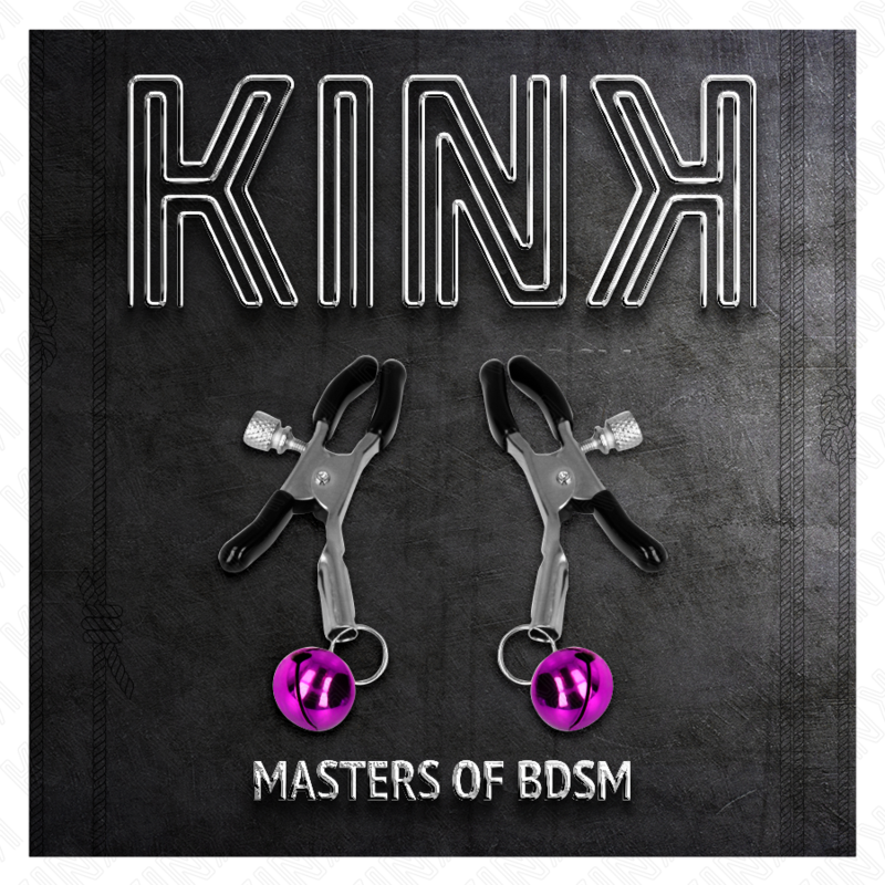 KINK - PINÇAS PARA MAMILOS COM GUARDA-SINO VIOLETA 6 CM