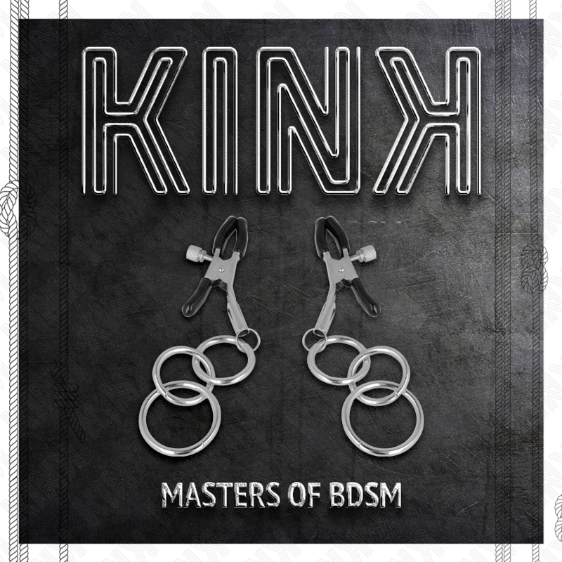 KINK - PINÇAS PARA MAMILOS COM 3 ARGOLAS 6 CM