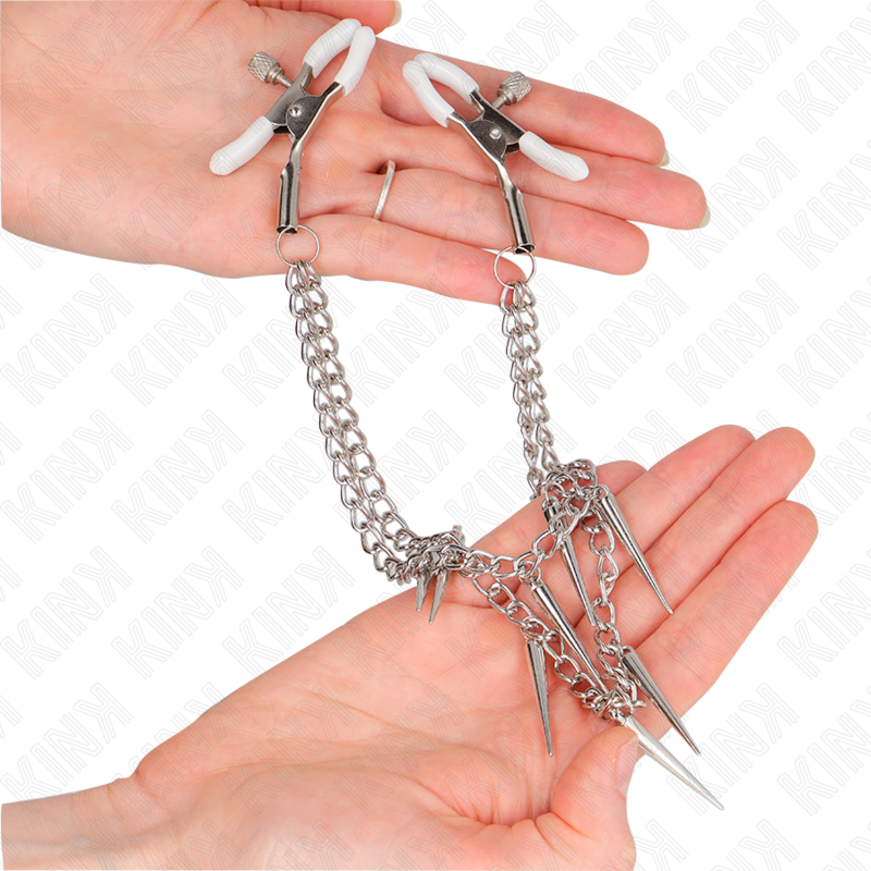 KINK - PINÇAS PARA MAMILOS COM CORRENTE DE ESPINHOS 30 CM