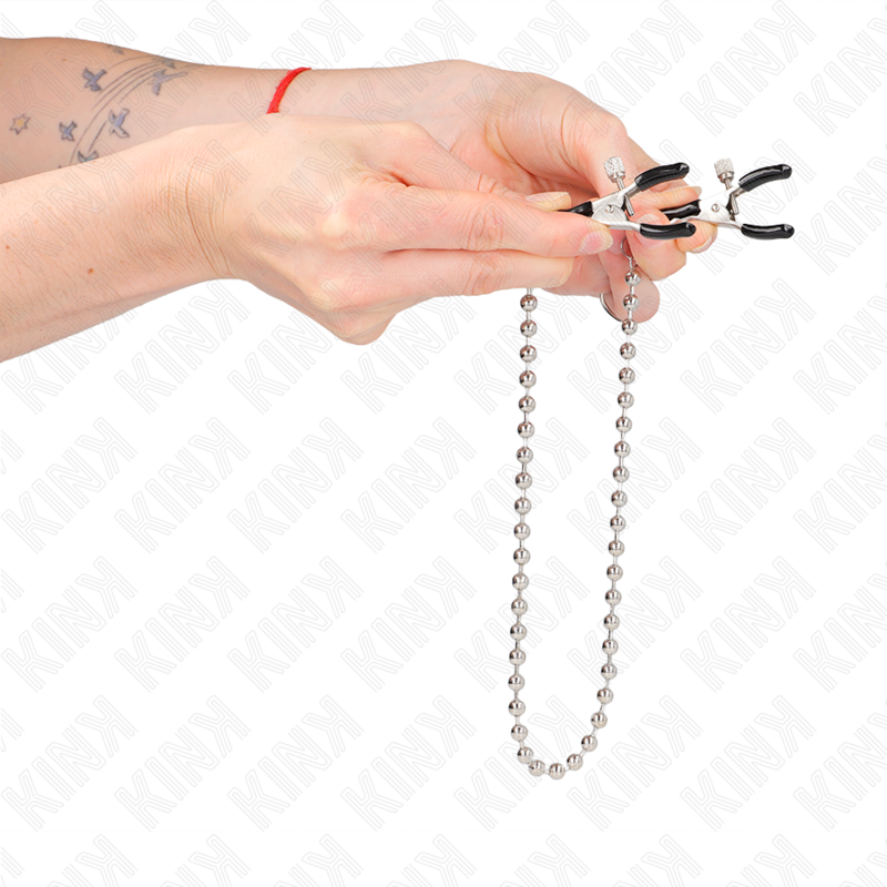 KINK - PINÇAS PARA MAMILOS COM CORRENTE DE BOLAS 30 CM