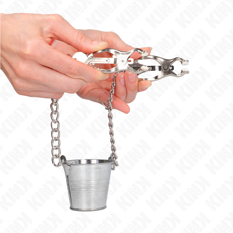 KINK - PINÇAS PARA MAMILOS COM CUBO PRATEADO