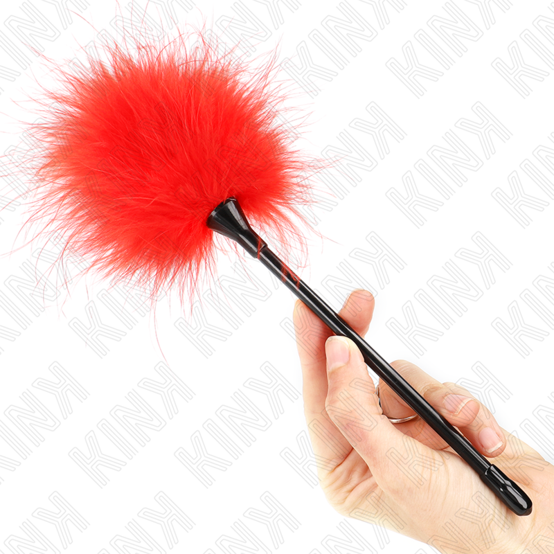 KINK - PLUMAS PARA COSQUINHAS VERMELHAS USADAS EM KIT BONDAGE 27 CM