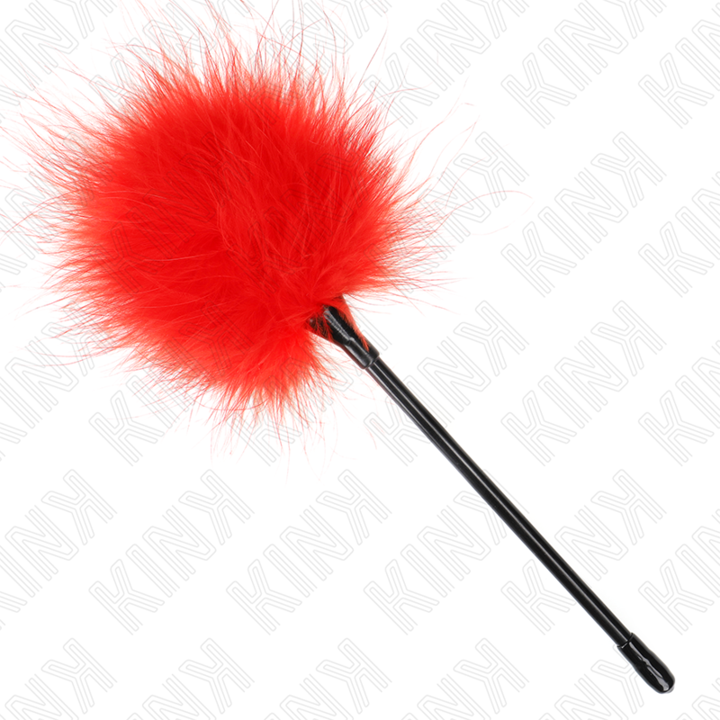 KINK - PLUMAS PARA COSQUINHAS VERMELHAS USADAS EM KIT BONDAGE 27 CM
