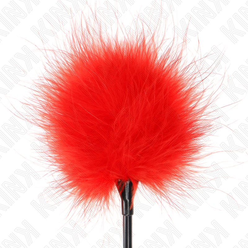 KINK - PLUMAS PARA COSQUINHAS VERMELHAS USADAS EM KIT BONDAGE 27 CM