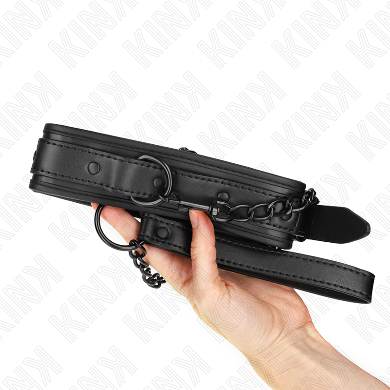 KINK - COLAR DE NEOPRENO BONDAGE MODELO 2 COM CINTO 78 CM AJUSTÁVEL 37,5 X 49,5 CM