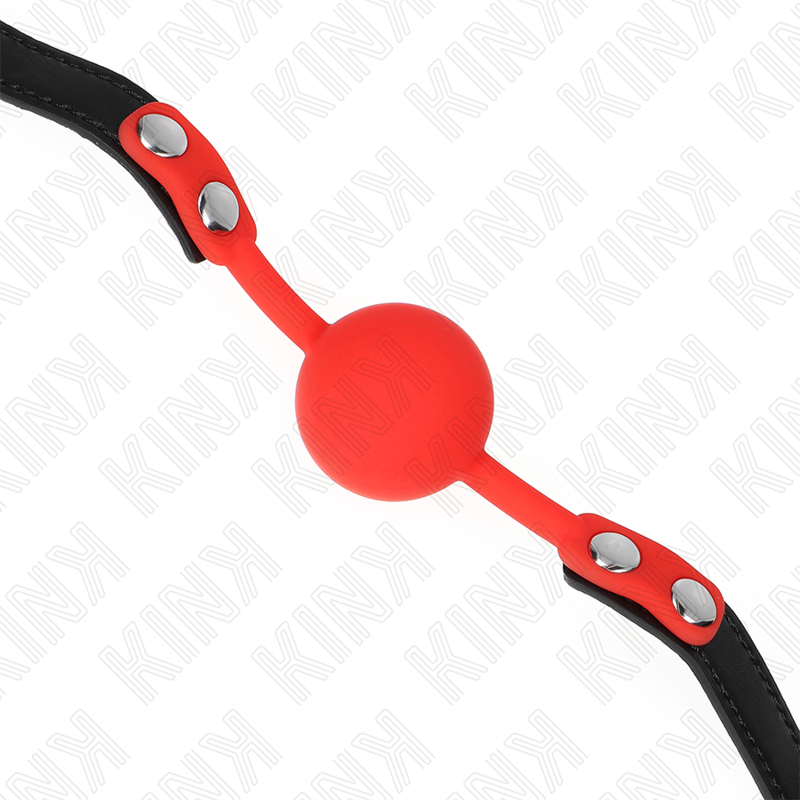 KINK - BOLA SILICONA VERMELHA MORDAÇA 4 CM 60 x 2 CM