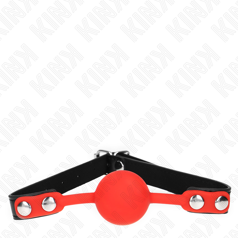 KINK - BOLA SILICONA VERMELHA MORDAÇA 4 CM 60 x 2 CM