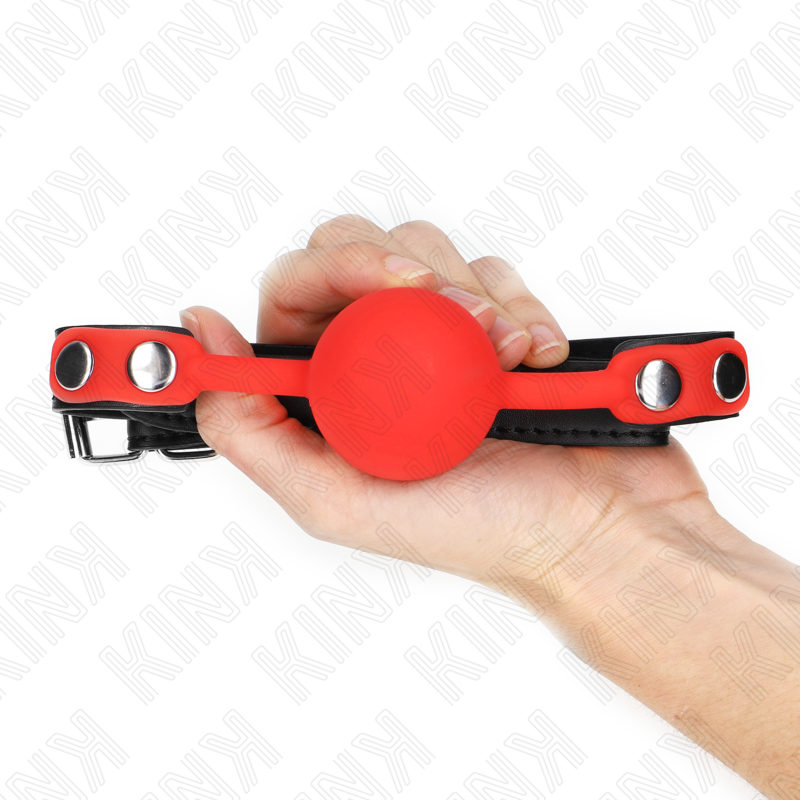 KINK - BOLA SILICONA VERMELHA MORDAÇA 4 CM 60 x 2 CM
