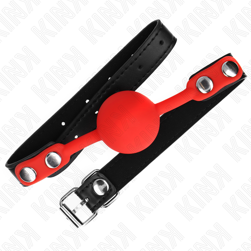 KINK - BOLA SILICONA VERMELHA MORDAÇA 4 CM 60 x 2 CM