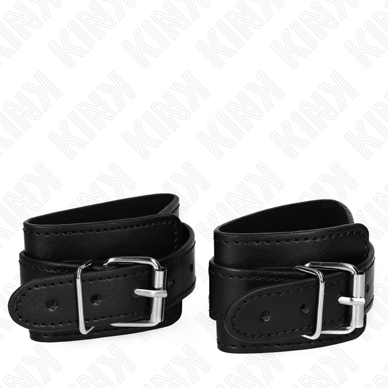 Kink - Proteções de Pulso de Masmorra com Bloqueio Preto Ajustáveis ​​21-28 cm x 5,5 cm